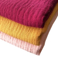 Penjualan Panas Kain Tenun Empat Lapis 100% Katun Muslin Kerut Batik Organik untuk Selimut Bayi Perempuan.