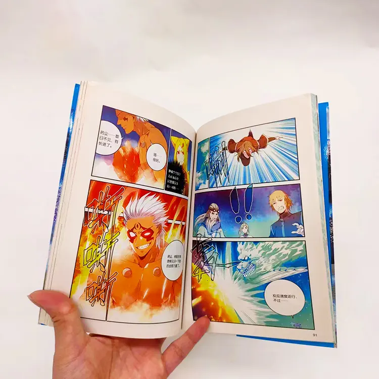 custom cheap soft cover libros Japanese English comic manga magazine book printing on demand