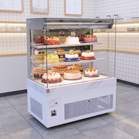 Vitrine Réfrigérée Verticale à Refroidissement par Air, Sans Givre, pour Présentation de Desserts et Boissons, Idéale pour la Réfrigération des Gâteaux