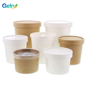 Bol à ramen <span class=keywords><strong>jetable</strong></span> en papier kraft, bols à salade avec couvercle - Product Image 2