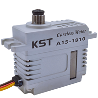 Servo standard KST A15-1810 sans noyau DC HV 20Kgf.cm 0.10sec/60, engrenage en bronze phosphoreux et acier trempé pour avion et bateau RC