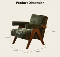 Promotion Exceptionnelle : Fauteuil Lounge Individuel Style Médiéval – Chaise de Loisirs Rétro Designer pour Salon et Maison