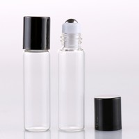 Lanjing Vente en gros Bouteille à roulettes vide pour huiles essentielles Conteneur à rouleau transparent givré de 10ml