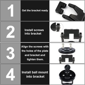 Support de téléphone portable universel pour moto, vélo et vélo électrique, à rotation 360°, antichoc, à libération rapide - Product Image 3