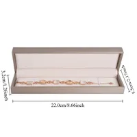 Ensemble d'Emballage Élégant en PU Bague Bracelet Collier Bracelet Cadeau de Mariage Boîte à Bijoux