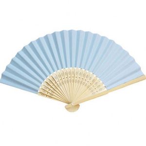 Éventail pliant en bambou peint personnalisé chinois 2023, cadeau écologique pour mariage avec sac en organza - Product Image 4