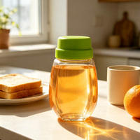 Botol Kemasan Madu Oval Multifungsi Grosir dengan Tutup Plastik Anti-Tetes Ganda