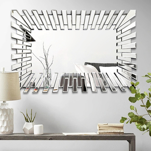 Trang trí phòng khách hiện đại lớn đầy đủ chiều dài 3D hình chữ nhật bằng GỖ Kính tường Gương treo tường gương ba chiều - Product Image 2