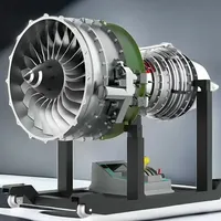 1/10 métal Jet Turbine moteur assemblage modèle jouet cadeau 1000 + pièces double arbre Turbofan bricolage Kit DM119