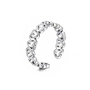 TS003 Waterproof <strong>Gold</strong> Plated 316L Stainless Steel Heart Shaped Adjustable <strong>Toe</strong> <strong>Ring</strong> Summer Foot Beach Jewelry Midi <strong>Ring</strong> - Product Image 6