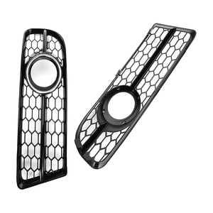 Grille de phare antibrouillard brillante, cache de phare antibrouillard en nid d'abeille, grille de phare antibrouillard pour <span class=keywords><strong>Audi</strong></span> <span class=keywords><strong>A4</strong></span> S-Line B7 ABS 2005 2006 <span class=keywords><strong>2007</strong></span> - Product Image 4