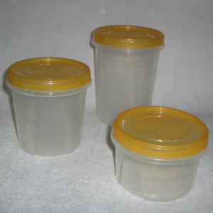 Food Storage Container Round Transparent With <b>Clip</b> On Lid For Kitchen Use 300Ml Capacity - Product Image 4