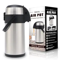 2.5L Paraguay Termos Stainless Steel Airpot Thermal Coffee Carafe Airpot  Dispenser Vacuum Insulated Flask - China Pressure Air Pot and Airpot price