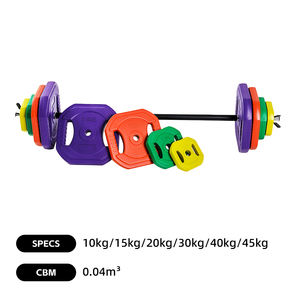 Juego de Pesas de Cemento Ecológicas para Gimnasio, Barra de Pesas Ajustable, Discos de Pesas Libres de 10 kg, 15 kg, 20 kg, 30 kg, 40 kg, 45 kg - Product Image 4