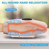 Masseur de mains portable à coussin d'air, pétrissage, pression, compression chaude, dernier modèle, massage des doigts, vente directe d'usine