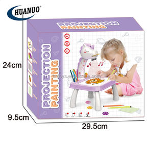 เครื่องวาดภาพเพื่อการศึกษาเครื่องวาดภาพของเล่นเด็กเพื่อการเรียนรู้โปรเจคเตอร์ของเล่นตารางของเล่นที่มีไฟและเพลง - Product Image 6