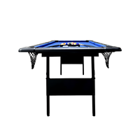 SZX Portable 6-7 FT Table de billard pliante Jeu de billard Snooker Comprend des queues de boules