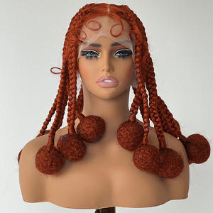 Cabello de bebé tejido a mano de fibra sintética de alta temperatura para mujer, trenza de <span class=keywords><strong>dos</strong></span> hebras, pequeña peluca completa Africana transfronteriza transparente - Product Image 6