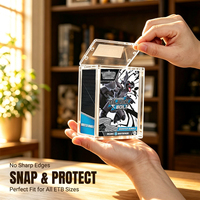 Estuche de exhibición de acrílico transparente para paquetes de refuerzo, caja protectora HD para tarjetas TCG, para exhibición de coleccionables