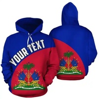 Fitspi Country Culture Flag Caribbean Sea Haiti Island Pullover Men Women Tracksuit 3d Print Streetwear Harajuku Hood Wholesale