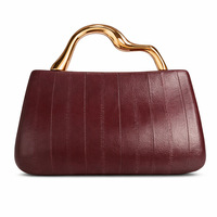 Sacs à main avec fermeture magnétique et poignée en métal, sacs de soirée de luxe à motif crocodile, sacs à main personnalisés de couleur unie, pochette de mariage pour femmes