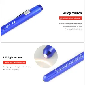 Pluma de inspección LED con carga USB, linterna para pupila ENT de Oftalmología médica con cuerpo ABS, accesorios para gafas alimentadas por AA - Product Image 5