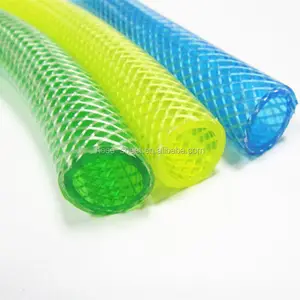 Manguera de agua Flexible trenzada de hilo de nailon o poliéster transparente de PVC suave