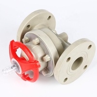Vanne à diaphragme manuelle en plastique PP PPH DN50, type boule/porte, pour l'industrie chimique liquide, certifiée ISO9001