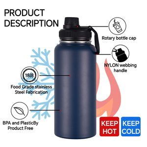 Gobelets isothermes en acier inoxydable à double paroi de 32 oz et 40 oz pour enfants, sans BPA, antidérapants, isolation sous vide 6-12h, vente en gros - Product Image 3