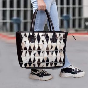 Bolso de Mano de Cuero Genuino para Mujer, Estilo Lujoso, Bolso Clásico con Asa Superior, Bolso de Hombro Espacioso para Compras Diarias - Product Image 3