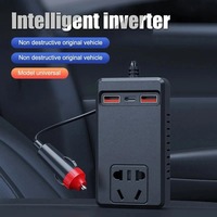 Adaptateur d'alimentation universel 24V 12V pour allume-cigare de voiture, chargeur avec ports USB Type-C, onduleur intelligent 150W pour camions et motos