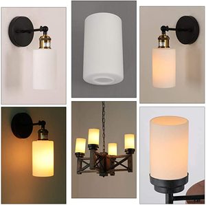 Opal Trắng <span class=keywords><strong>Frosted</strong></span> <span class=keywords><strong>Glass</strong></span> <span class=keywords><strong>Lamp</strong></span> <span class=keywords><strong>Shade</strong></span> Thay Thế Với 1-1.65Inch Mở Cho Chandelier Pendant Light Tường Đèn Treo Tường Chiếu Sáng - Product Image 6