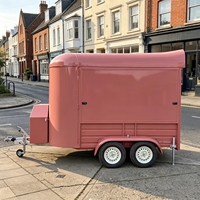 Remorque de bar à café entièrement équipée, chariot à boissons mobile, kiosque à boissons personnalisé, service de bière et de vin, camion de restauration en acier inoxydable