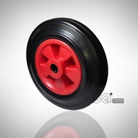 Roulette SQ tout Style en caoutchouc solide dur 80mm 200mm roue de remplacement de roulette en caoutchouc rigide/pivotante industrielle
