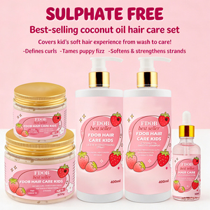 <span class=keywords><strong>ชุด</strong></span>ผลิตภัณฑ์ดูแลเส้นผมสำหรับเด็ก ปราศจากซัลเฟต แชมพูน้ำมันมะพร้าว ครีมนวดผมแบบไม่ต้องล้างออก จัดแต่งทรงผม ควบคุมผมชี้ฟู อ่อนโยน ผลิตจากพืช - Product Image 3