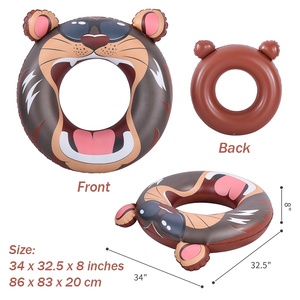 Flotador de Piscina con Forma de León para Niños, Juguetes Inflables para Adultos, Flotador para Playa y Parque Acuático - Product Image 2