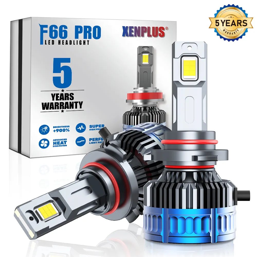 2023 Neuankömmling 5 Jahre Garantie F66 PRO LED-Scheinwerfer Autoteile H1 H3 H4 H7 H11 H13 H15 HB3 HB4 Leuchten Lampe 12V Universal