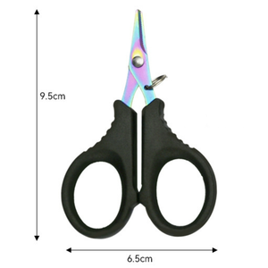 ด้านบนขวา FS011 กรรไกรตกปลากรรไกรสแตนเลส PE สายถักเปียเครื่องตัดปลาตัดกรรไกรตกปลาเครื่องมือ - Product Image 6