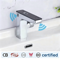 Robinets de salle de bain HLK 2 en 1 à affichage numérique LED Fournisseur d'usine Robinet intelligent à capteur de bassin Robinets automatiques