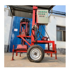 Mining Machinery diesel <b>Powered</b> Wheel Hydraulic Lifting <b>Drill</b> Pipe Pneumatic Water Well Drilling Rig for Sale - Product Image 2