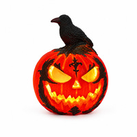 Ensemble de lanternes citrouilles d'Halloween en résine moderne, 10 designs uniques, Jack O'Lantern, décoration pirate, chat, fête, maison, jardin, intérieur