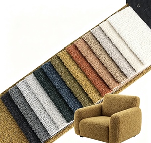 Tessuto Traspirante TengHui Effetto Lana di Agnello Tinto in Filo, Peso Elevato 480gsm, Tessuto Bouclé a Ricciolo per Poltrone di Design - Product Image 1