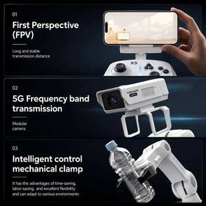 Brazo robótico inteligente con control remoto de 2.4G, WiFi, FPV y cámara 5G; control por aplicación desde el vehículo para camiones de transporte. - Product Image 3