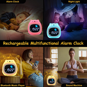 Réveil pour enfants Ok pour réveiller Tranier avec veilleuse Machine à son ours chambre Portable bureau sommeil formation cadeau d'anniversaire - Product Image 5