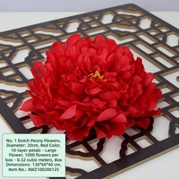 Aksesori Bunga Kain Buatan Tangan DIY Kepala Bunga Peony Buatan Hiasan Dinding Bunga Pernikahan Oriental Ornamen Rambut