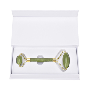 100% Natural crystal gemstone facial massager green jade face roller massage with box - Product Image 6