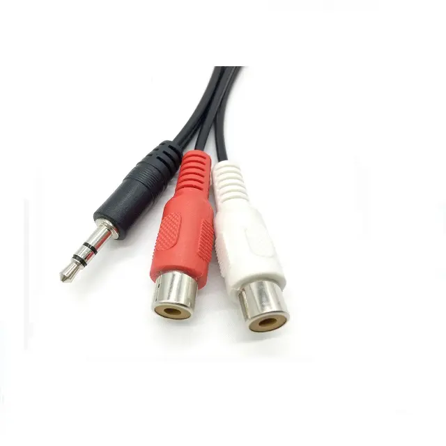 3.5ミリメートルJack Stereo Male To 2 RCA Plug Female Adapter M/F Y Splitter RCA Audio Adapter Connector 3.5ミリメートルAudio Connector