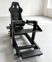Cockpit de simulateur de course automobile en aluminium anodisé noir personnalisé 40160 avec siège, vente en gros directe d'usine, kit complet