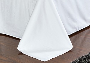 Juego de cama de hotel de lujo de gama alta, juego de sábanas de edredón de algodón a rayas blancas, ropa de cama duradera resistente a las arrugas - Product Image 2