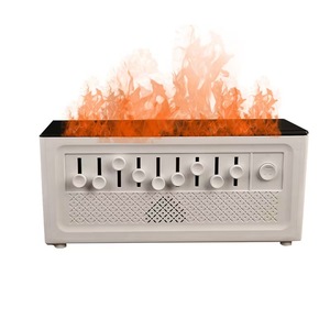 Retro Equalizer Flame Humidifier <strong>Audio</strong> Mixing Console Aroma <strong>Diffuser</strong> 3D Simulated Fire Cool Mist Maker with Sliders Knobs - Product Image 6